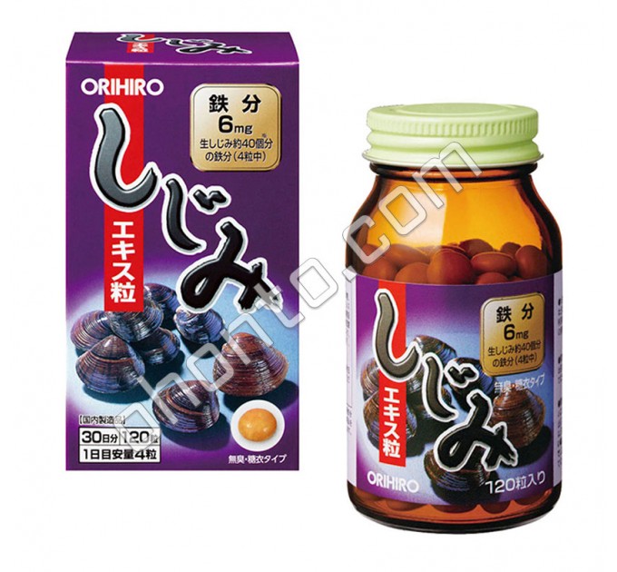 Orihiro экстракт моллюска Корбикулы Японской, для здоровья печени, снижения сахара, холестерина